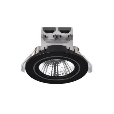 Nordlux Alec 1-Kit - spot encastré - Ø 95 mm, Ø 80 mm encastré - gradateur 3 niveaux - 6,1W LED inclus - IP44 - noir