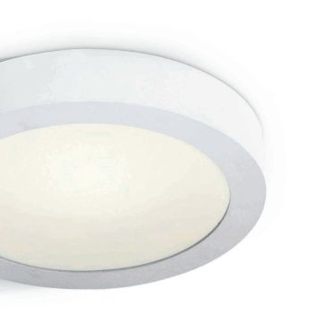 ONE Light LED Plafo Round - plafonnier - Ø 30 x 3,9 cm - 30W LED inclus - IP40 - blanc - couleur de lumière blanc chaud