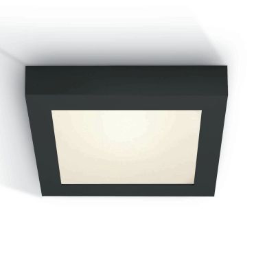 ONE Light LED Panel Plafo Square - plafonnier - 22 x 22 x 3,9 cm - 22W LED inclus - IP40 - noir