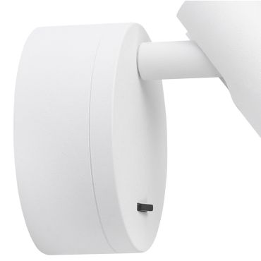 Nova Luce Clip - applique murale avec interrupteur - 8 x 3,4 x 11 cm - 3W LED inclus - blanc