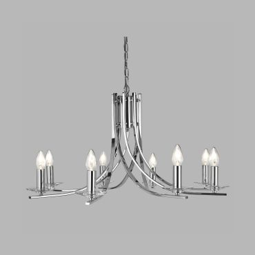 Searchlight Ascona - lustre - Ø 75 x 145 cm - chrome