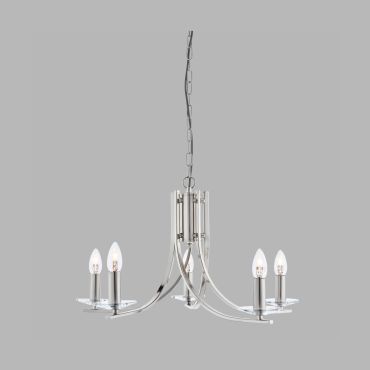 Searchlight Ascona - lustre - Ø 62 x 90 cm - argent satiné