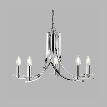 Searchlight Ascona - lustre - Ø 62 x 90 cm - chrome