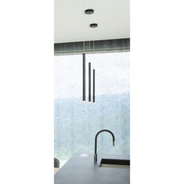 Maxlight Organic - lampe suspendue - Ø 2,5 x 190 cm - 1W LED inclus - noir