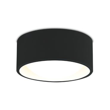 Maxlight Kodak - plafonnier - Ø 10 x 4,7 cm - 8W LED inclus - noir