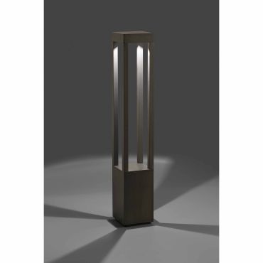 Faro Agra - lampe de jardin - 10,8 x 10,8 x 65 cm - 9W LED inclus - IP55 - gris foncé