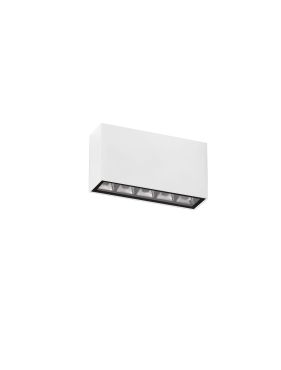 Nova Luce Jax - plafonnier extérieur - 14,2 x 7,5 x 4 cm - 7W LED inclus - IP65 - blanc sablé