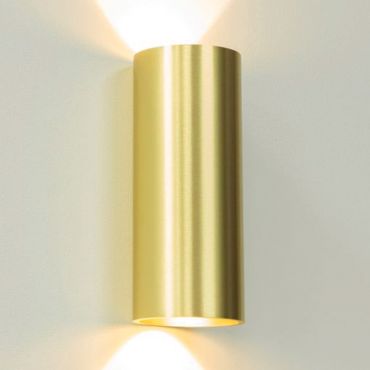 Artdelight Brody - applique murale - Ø 7,2 x 18 cm - 2 x 4W LED inclus - IP54 - or brossé
