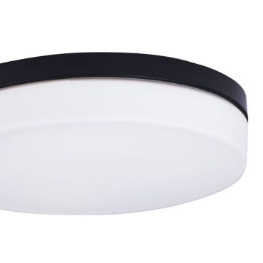 Maxlight Oda - plafonnier - Ø 40 x 9 cm - IP44 - blanc et noir