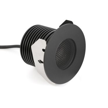 Faro Grund - spot rond pour l'extérieur - Ø 92 mm, Ø 68 mm à encastrer - 13W LED inclus - IP67 - noir