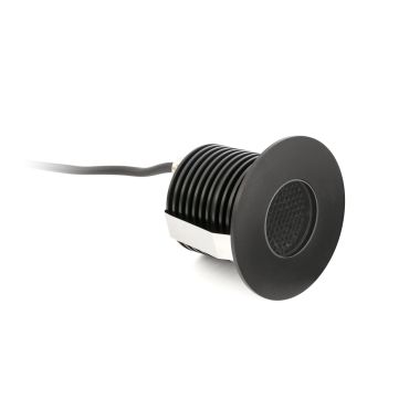 Faro Grund - spot rond pour l'extérieur - Ø 80 mm, Ø 60 mm à encastrer - 7W LED inclus - IP67 - noir - couleur de lumière blanc chaud (3000K)