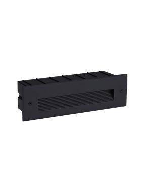 Nova Luce Polka - applique encastrée - 25 x 7,6 x 7,4 cm - 7W LED inclus - IP65 - noir sablé