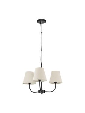Nova Luce Moist – suspension – Ø 52 x 98 cm – noir et beige