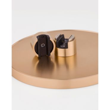 Nova Luce Art - light point système de rail magnétique - Ø 16 x 5 cm - 15W LED inclus - or satiné