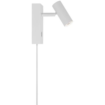 Nordlux Omari - applique murale en saillie avec interrupteur - 7 x 12 x 12 cm - 3 niveaux de gradation - 3,2W LED inclus - blanc