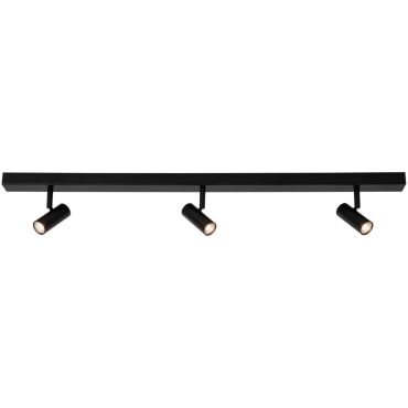Nordlux Omari - spot en saillie 3L - 12 x 78 cm - 3 niveaux de gradation - 3x 3,2W LED inclus - noir