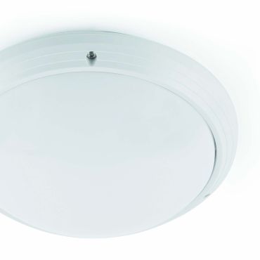 Faro Dakron - plafonnier - Ø 27 x 8,5 cm - IP65 - blanc mat