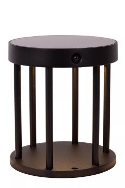 Lucide Jackson - lampe de table avec capteur solaire jour/nuit - Ø 16 x 18 cm - 2W LED dimmable inclus - IP54 - noir