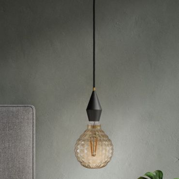 Nordlux Deco - Ø 12,5 x 17,7 cm - E27 - 2W non-dimmersible - 2200K - ambre