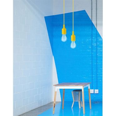 Nova Luce Swing - lampe suspendue - Ø 4,5 x 100 cm - jaune