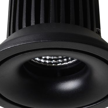 Nova Luce Gio - spot à encastrer - Ø 105 mm, Ø 96 mm à encastrer - 10W LED inclus - noir