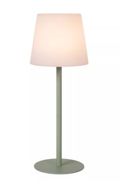 Lucide Tyon - lampe de table rechargeable - Ø 15 x 41 cm - 2W dimmable LED inclus - IP65 - vert