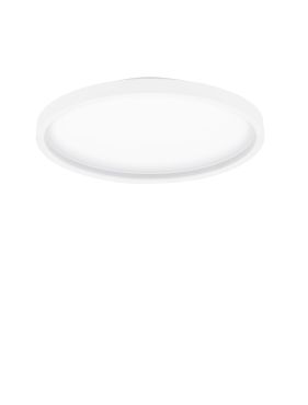 Nova Luce Chet - plafonnier avec télécommande - Ø 39,3 x 6,5 cm - 30W dimmable LED inclus - blanc sablé
