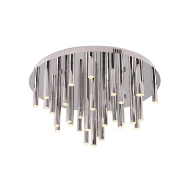 Maxlight Organic - plafonnier - Ø 60 x 34 cm - 33 x 1W LED dimmable inclus - chrome