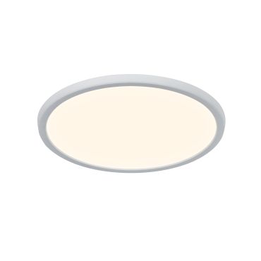 Nordlux Oja - plafonnier - Ø 29,4 x 2,3 cm - 15W LED inclus (3000K/4000K) - IP54 - blanc