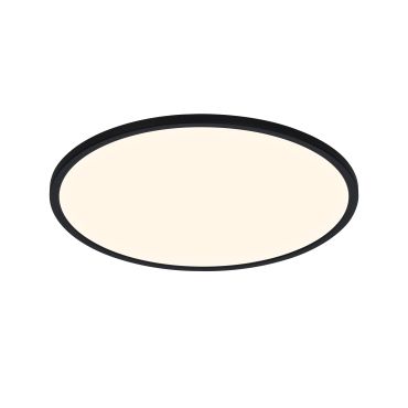 Nordlux Oja - plafonnier - Ø 42,4 x 2,3 cm - 19W LED inclus (3000K/4000K) - noir