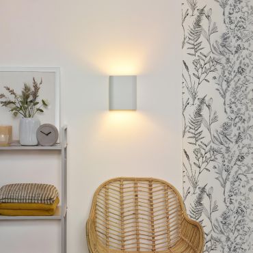 Lucide Ovalis - applique murale - 16 x 8 x 20 cm - blanc