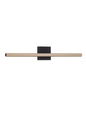 Nova Luce Lios - applique murale - 62 x 10 x 5 cm - 8W LED inclus - IP54 - café moka et noir mat
