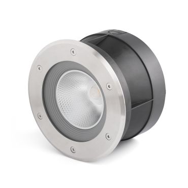 Faro Suria-24 - spot rond pour l'extérieur - Ø 220 mm, Ø 209 mm à encastrer - 24W LED inclus - IP67 - acier inoxydable satiné - 60 degrés