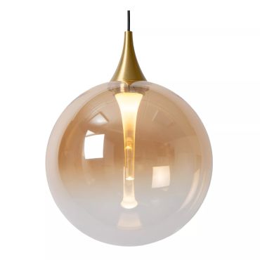 Lucide Gisela - lampe suspendue - Ø 48 x 150 cm - 5 x 3,8W LED dimmable inclus - amber