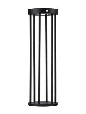 Nova Luce Aigo - poteau de jardin solaire avec capteur - Ø 16 x 50 cm - 2W LED inclus - IP65 - anthracite foncé