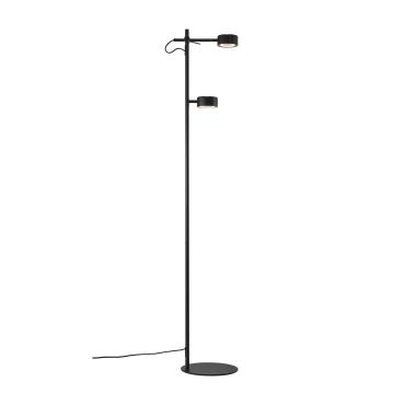 Nordlux Clyde - lampadaire - 138 cm - 3 niveaux de gradation - 2 x 5,5W LED inclus - noir