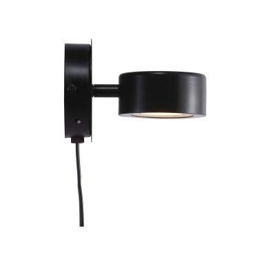 Nordlux Clyde - applique murale avec interrupteur - 10 x 10 cm - 3 niveaux de gradation - 5,5W LED inclus - noir