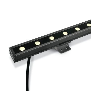 ONE Light LED Wall Washers - spot - 100 x 6 x 3,1 cm - 24 x 1W LED dimmable inclus - IP66 - gris - couleur de lumière blanche