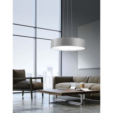 Nova Luce Roda - lampe suspendue - Ø 60 x 120 cm - 46W LED inclus - gris