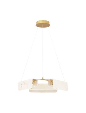 Nova Luce Aider - lampe suspendue - Ø 63 x 130 cm - 34W dimmable LED inclus - laiton doré