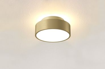 Artdelight Chicago - plafonnier - Ø 15 x 6,8 cm - 9,8W LED dimmable inclus - warm gold