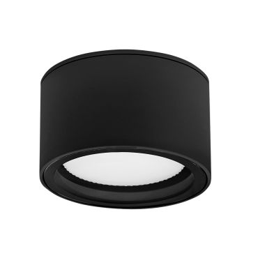 Nova Luce Focus - plafonnier d'extérieur - Ø 10 x 6,5 cm - IP54 - noir