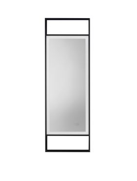 Nova Luce Doul - miroir avec éclairage - 40 x 120 x 5 cm - 37W LED inclus - IP44 - noir anodisé