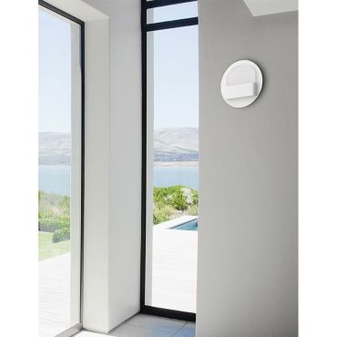 Nova Luce Polso - applique murale - Ø 15 x 4,8 cm - 6W LED inclus - blanc mat