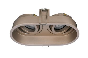 Artdelight Rex2 - spot encastré - 175 x 92 mm, 2 x Ø 86 x 81 mm - champagne