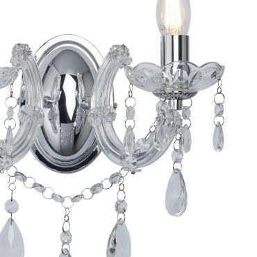 Searchlight Marie Therese - applique murale - 32 x 20 cm - chrome