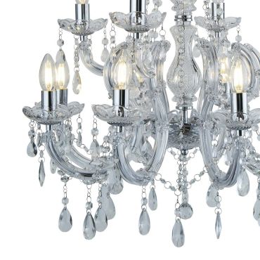 Searchlight Marie Therese - lustre - Ø 63 x 120 cm - chrome
