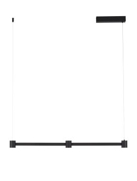 Nova Luce Puize - lampe suspendue - 80 x 140 x 6 cm - 21W dimmable LED inclus - noir sablé