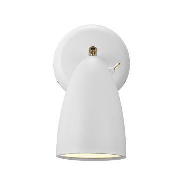Design for the People Nexus 2 - applique murale avec interrupteur - 19 x 10 x 22 cm - blanc et gris