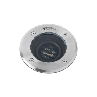 Faro Geiser Orientable - spot rond pour l'extérieur - Ø 180 mm, Ø 165 mm à encastrer - 15W LED inclus - IP67 - acier inoxydable satiné - 38 degrés